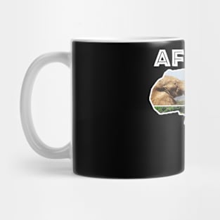 African Wildlife Continent Collage Mug